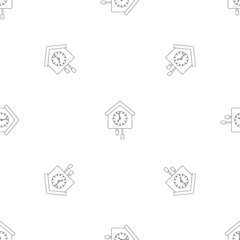 Poster - cuckoo clock pattern seamless vector repeat geometric for any web design