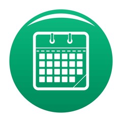 Poster - calendar office icon. simple illustration of calendar office vector icon for any design green