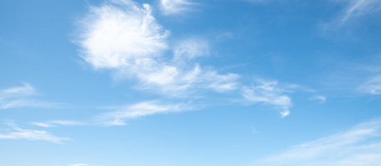 Wall Mural - clear blue sky with white cloud background. clearing day and good weather in the morning.