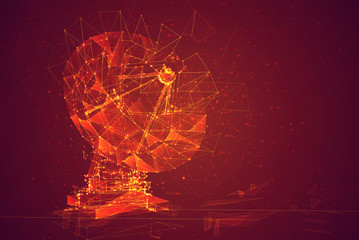 abstract vector. radio antenna. astronomy and space research