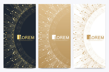 Poster - Chocolate bar packaging set. Trendy luxury product branding template with label pattern for packaging. Geometric abstract golden package with mandala. Connected line with dots. Vector illustration