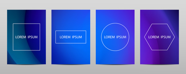 Wall Mural - minimal covers design. abstract creative templates, cards, color covers set. geometric design, liqui