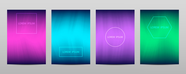 Wall Mural - minimal covers design. abstract creative templates, cards, color covers set. geometric design, liqui