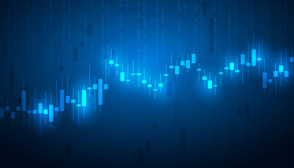 Poster - Candle stick graph chart of stock market investment trading. Stock market and exchange. Stock market data. Vector illustration