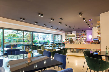 Wall Mural - Modern restaurant interior in city center