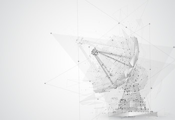 Wall Mural - abstract vector. radio antenna. astronomy and space research
