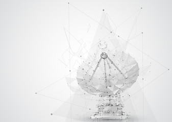 Wall Mural - abstract vector. radio antenna. astronomy and space research