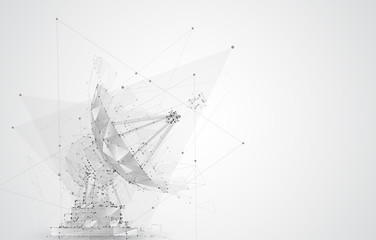 Wall Mural - abstract vector. radio antenna. astronomy and space research