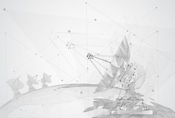 Wall Mural - abstract vector. radio antenna. astronomy and space research