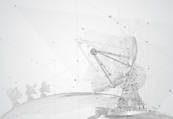 Wall Mural - abstract vector. radio antenna. astronomy and space research