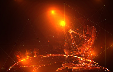 Wall Mural - abstract vector. radio antenna. astronomy and space research