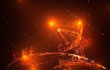 Wall Mural - abstract vector. radio antenna. astronomy and space research