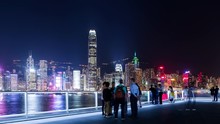 People Visiting The Lookout In City Of Hong Kong
