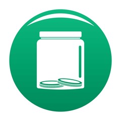 Sticker - Save money icon. Simple illustration of save money vector icon for any design green