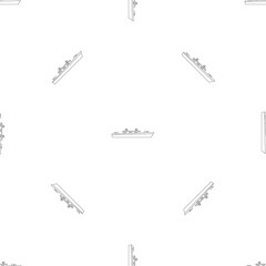 Poster - Travel boat pattern seamless vector repeat geometric for any web design