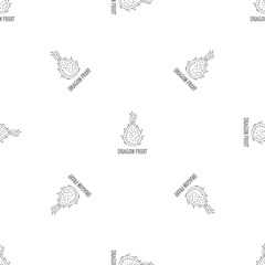 Poster - Dragon fruit pattern seamless vector repeat geometric for any web design