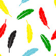 feather pattern on white background