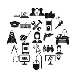 Poster - Endorsement icons set. Simple set of 25 endorsement vector icons for web isolated on white background