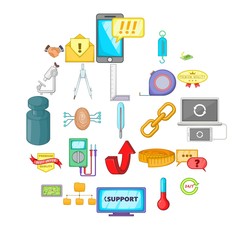 Poster - Maintenance icons set. Cartoon set of 25 maintenance vector icons for web isolated on white background