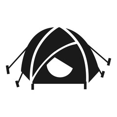 Poster - Mountain climb tent icon. Simple illustration of mountain climb tent vector icon for web design isolated on white background