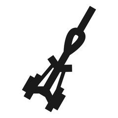 Poster - climbing rope icon. simple illustration of climbing rope vector icon for web design isolated on whit