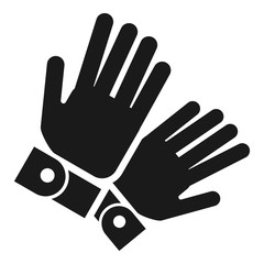 Poster - Climbing gloves icon. Simple illustration of climbing gloves vector icon for web design isolated on white background