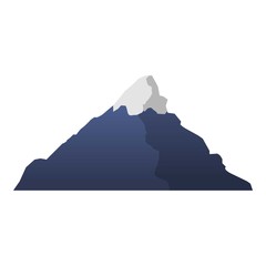 Poster - Mountain icon. Cartoon of mountain vector icon for web design isolated on white background