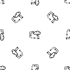 Poster - Cloud direction pattern seamless vector repeat for any web design