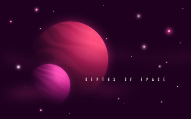 Wall Mural - Deep space sci-fi abstract vector illustration, background, post