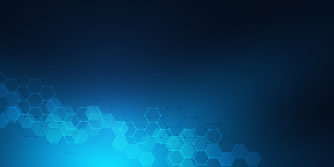 geometric background texture with molecular structures and chemical compounds. abstract background o