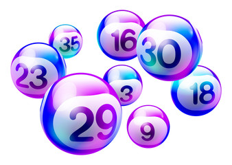 Wall Mural - Vector Bingo Lottery Number Balls