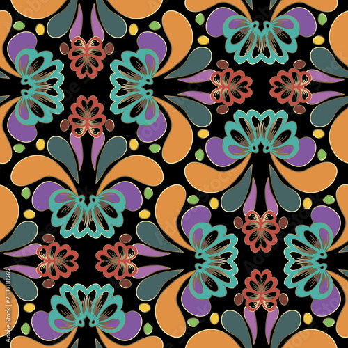 Fotografija Colorful abstract Paisley seamless pattern