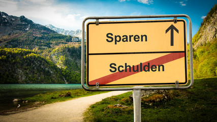 Poster - Schild 379 - Sparen