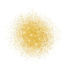     Gold Glitter On White Background. Vector Shine Texture. Design Element For Cards, Invitations, Posters And Banners 
