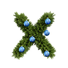 Christmas Tree Letter X