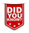 red vector banner did you know