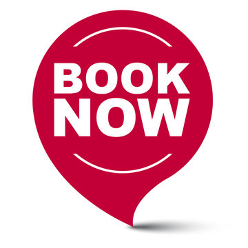 red vector banner book now