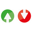 Realistic up and down arrows