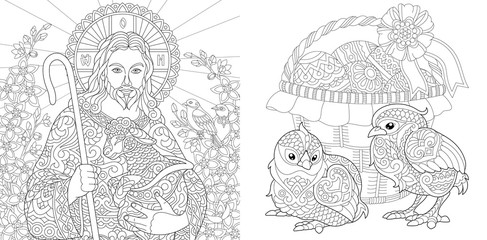 Wall Mural - Easter Coloring Page