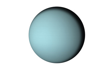 Wall Mural - planet uranus of solar system isolated. fiction blue planet. elements of this image furnished by nas