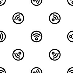 Poster - Circle wifi pattern seamless vector repeat for any web design