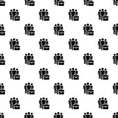 Poster - Business people group pattern seamless vector repeat for any web design