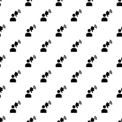 Poster - Man megaphone pattern seamless vector repeat for any web design