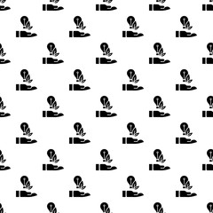 Poster - Eco bulb care hand pattern seamless vector repeat for any web design