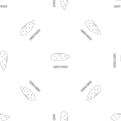 Poster - Sweet potato pattern seamless vector repeat geometric for any web design