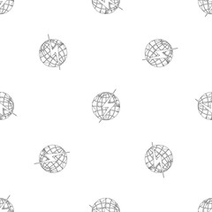 Sticker - Lightning on earth pattern seamless vector repeat geometric for any web design