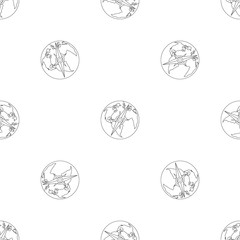 Poster - compass on earth pattern seamless vector repeat geometric for any web design