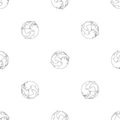 Poster - moving earth pattern seamless vector repeat geometric for any web design