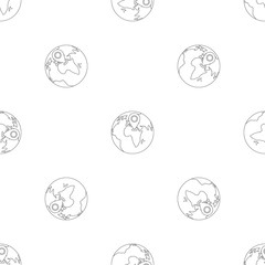 Poster - navigation earth pattern seamless vector repeat geometric for any web design