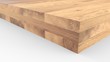 Glued wood structure. Lumber industrial wood texture, timber butts background. Butt end of a processed wooden beam. Glued beams. 3d illustration isolated
